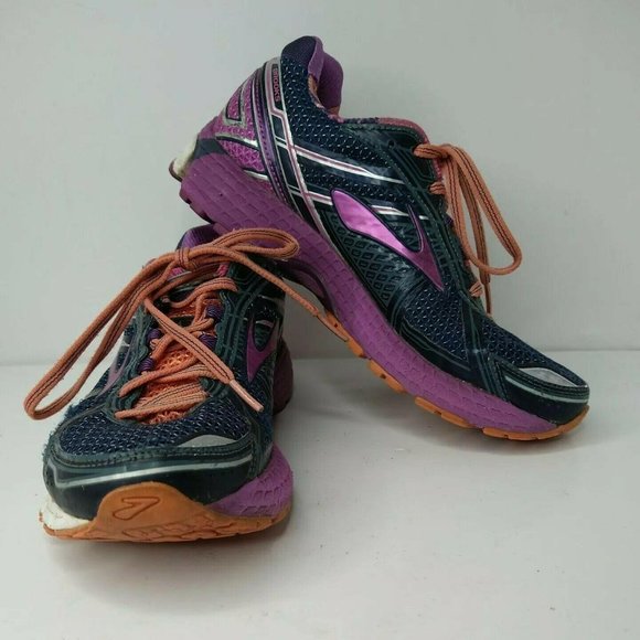 Brooks Women's Adrenaline GTS 15 Blue Purple Shoes - Picture 2 of 12